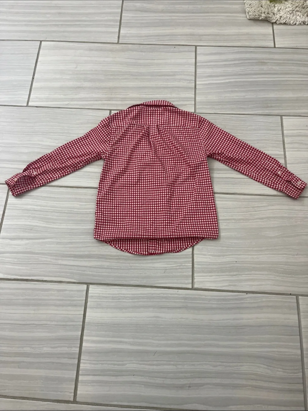 Vineyard Vines Red and White Gingham Button-Down Shirt for Kids